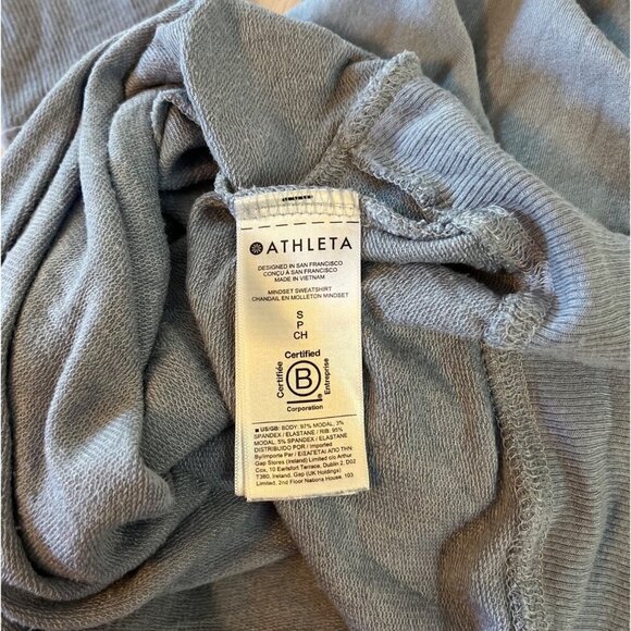 Athleta Athletic Womens RAGLAN Long Sleeve Blue Pullover Sweatshirt SIZE Small - Picture 6 of 11
